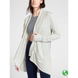 Athleta Pranayama Wrap Cardigan Light gray Medium